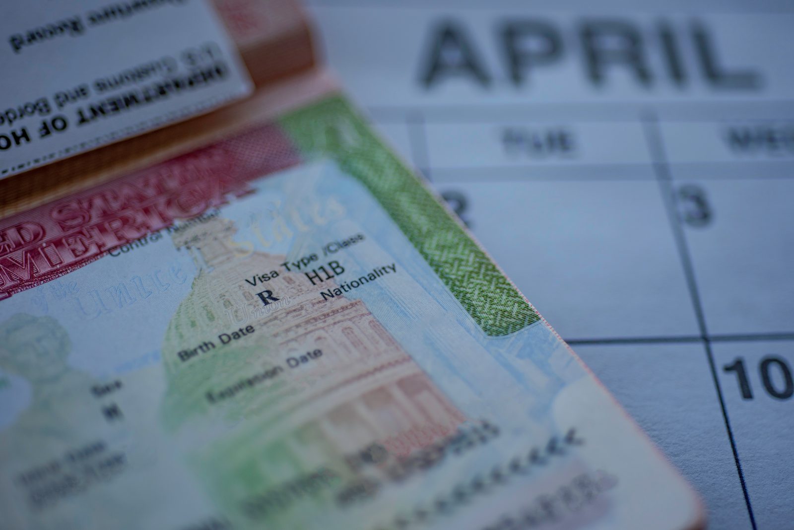 A calendar with a visa marking the filing deadline