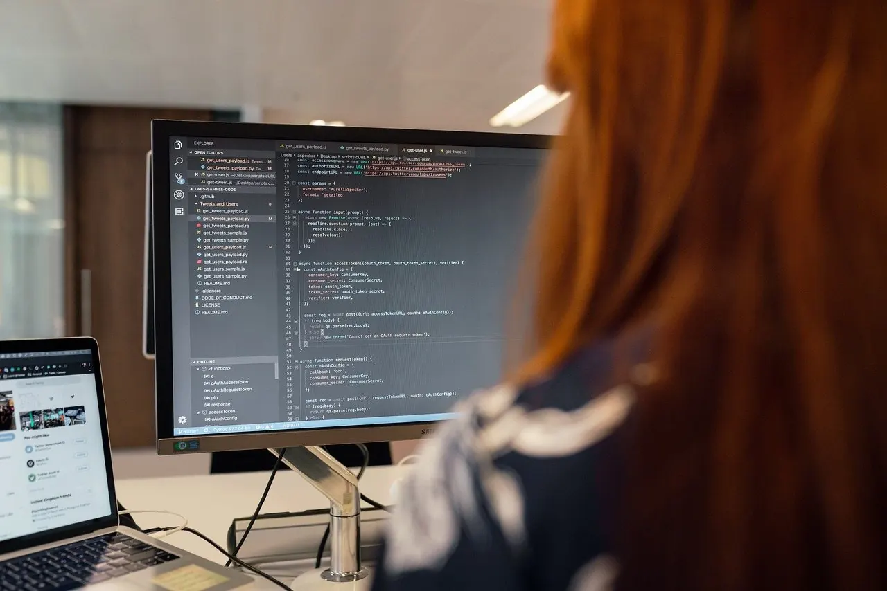 An engineer working at a computer