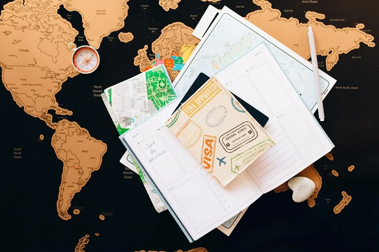 A passport and boarding pass ready for travel